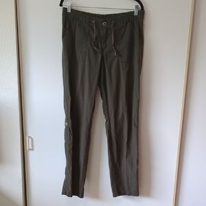 Patagonia Women's Green Organic Cotton Green Pants - Size 8